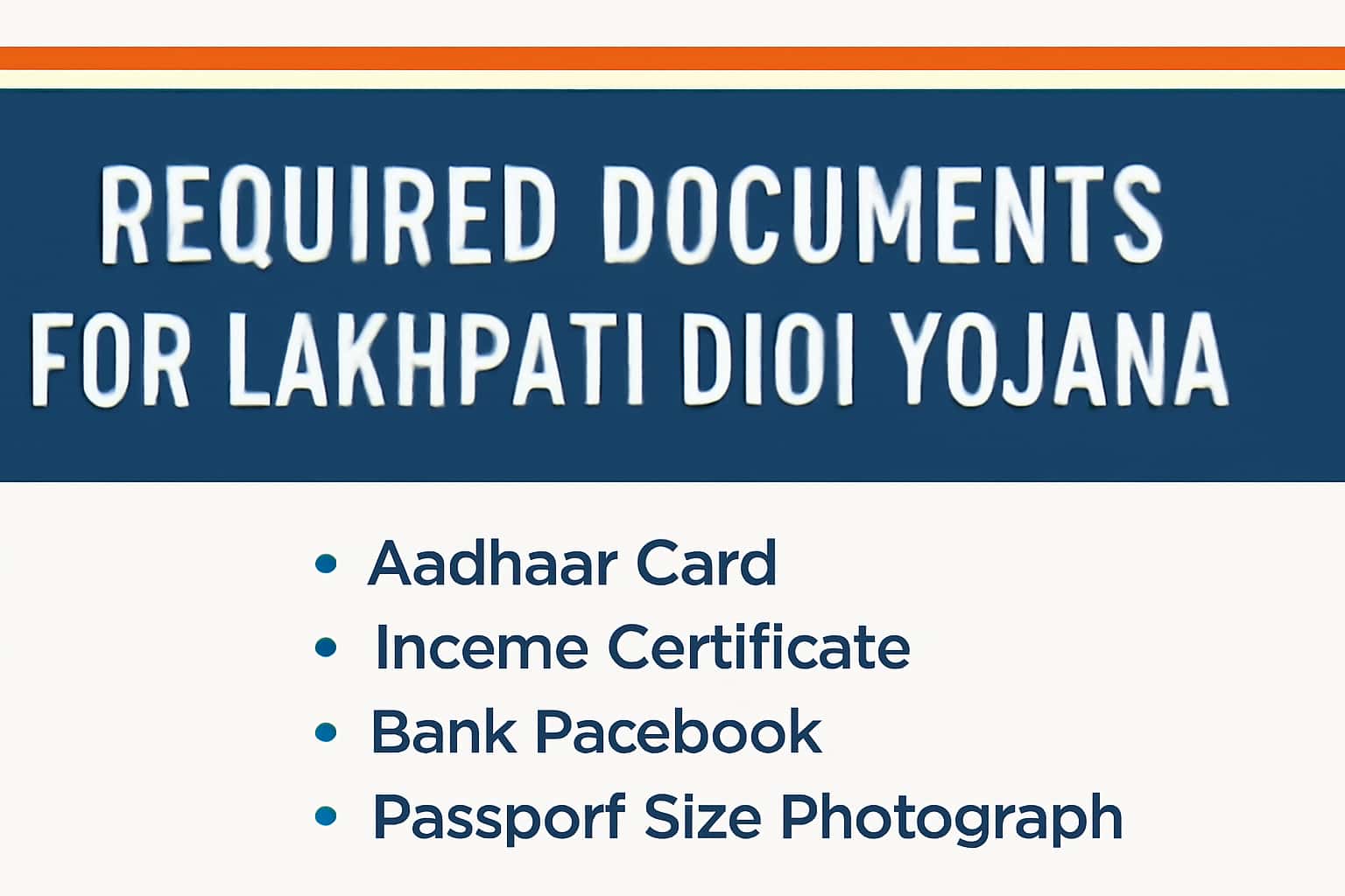 Required Documents for Lakhpati Didi Yojana